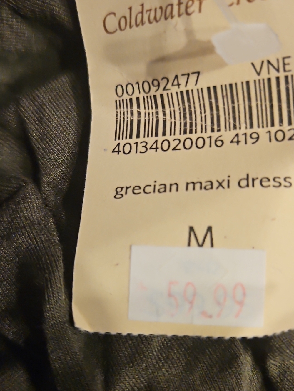 Coldwater Creek Olive Green Sleeveless Maxi Dress - Picture 11 of 11